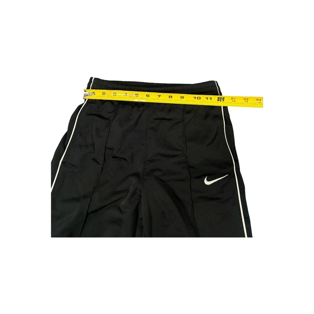 Nike Black Track Pants White Piping Swoosh Logo Athletic Joggers Size Boy Medium